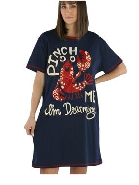 Lazy One Lobster Pinch Me Nightgown Cotton
